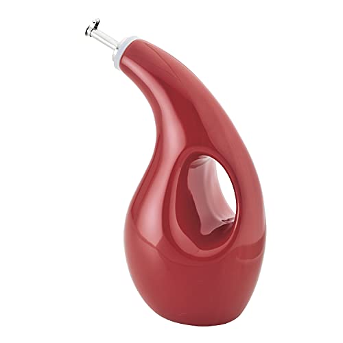 Ceramic EVOO Oil and Vinegar Dispensing Bottle with Spout