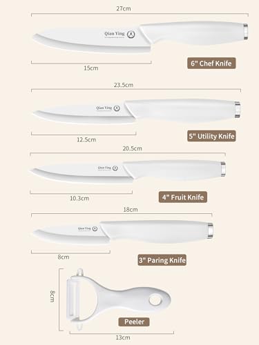 Pure Strengthening Ceramic Knife Set for Kitchen with Sheath 9Pcs (9 Count)