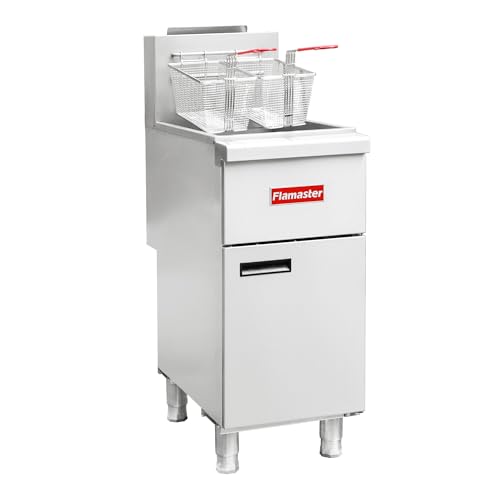 Commercial Gas Floor Fryer with 2 Baskets