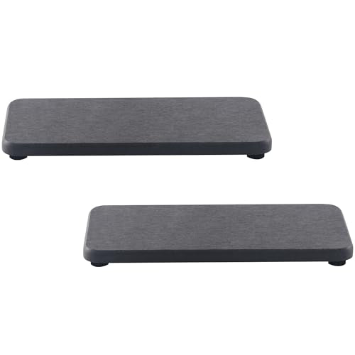 2Pcs Stone Soap Trays Water Absorbing Diatomite Coaster (2 Count)