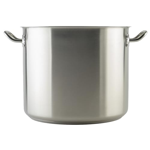 Silver 32 qt Stainless Steel Stock Pot with Cover