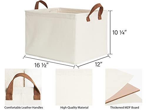 Storage Baskets for Shelves with Metal Frame (4 Count)