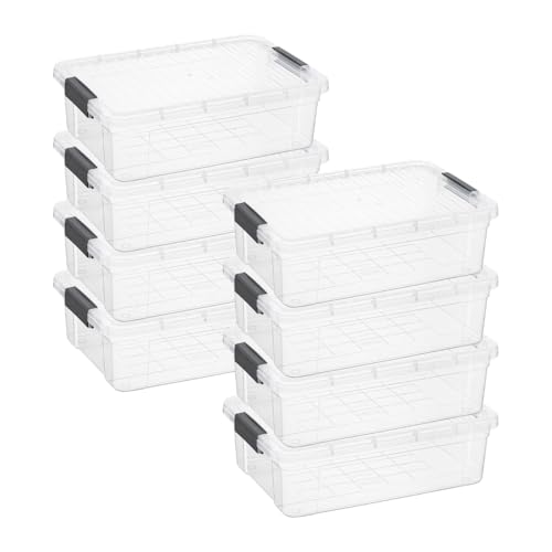 Storage Bins with Lids (8 Count)