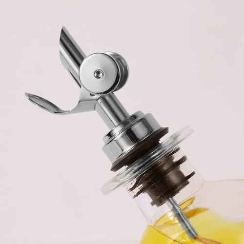 Liquor Pour Spout Made of Stainless Steel with Automatic Anti (4 Count)