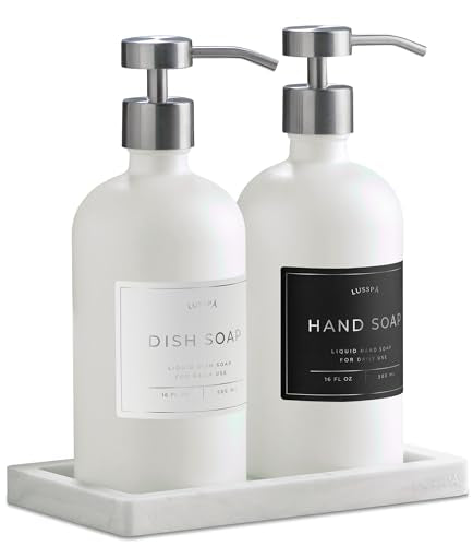 Glass Soap Dispenser Set of 2 (2 Count)