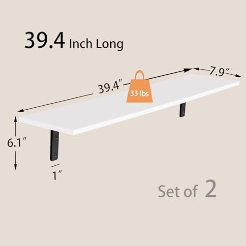 Long Wall Shelves (2 Count)
