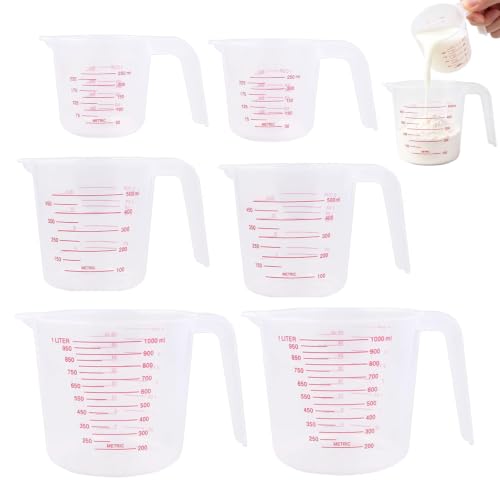 Unbreakable Plastic Measuring Cups 6 Piece Food (6 Count)
