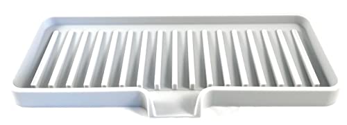 Silicone Soap Dish Tray and Sponge Holder with Drain Chute