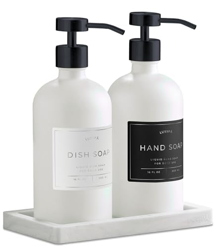 Glass Soap Dispenser Set of 2 (2 Count)