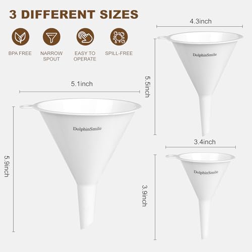 Plastic Kitchen Funnel Set of 3 (3 Count)