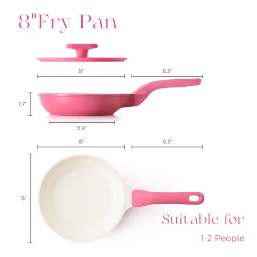 Nonstick Ceramic Frying Pan with Lid