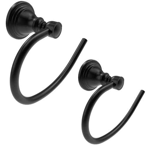 Black Towel Ring Wall Mounted for Bathroom