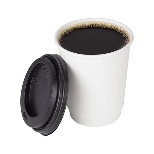 8 oz Double Wall Insulated Coffee Cup [500 Count] White Disposable Paper Hot Cup