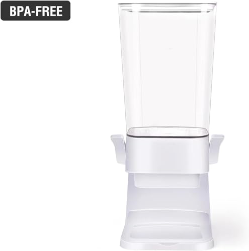 Cereal Dispenser Countertop Large Cereal Containers Storage White (3 Count)