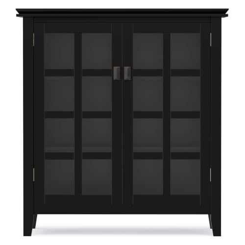 Artisan 38" Wide Solid Wood Storage Cabinet in Black