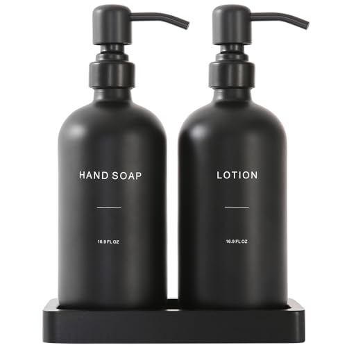 Black Soap Dispenser Bathroom Set (2 Count)