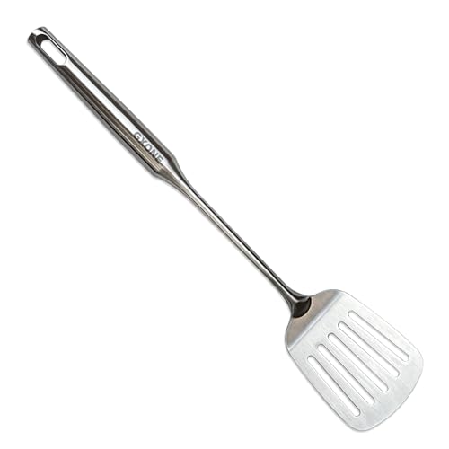 Slotted Turner & Spatula for Cast Iron Skillet Grilling Cooking