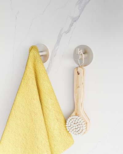 Paper Towel Holder Under Cabinet with 2Hooks Self Adhesive Silver