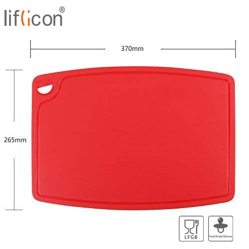 Extra Large Thick Silicone Cutting Boards for Kitchen 14.6'' x 10.43'' Flexible Cutting Chopping Boards (5 Count)