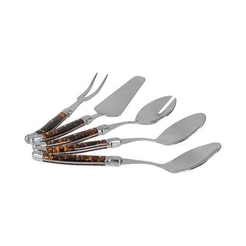 5 Piece Laguiole Tortoise Shell Hostess Set (5 Count)