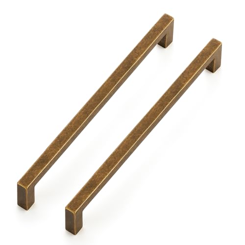 Antique Brass Cabinet Handles Solid Drawer Pulls 6 (20 Count)