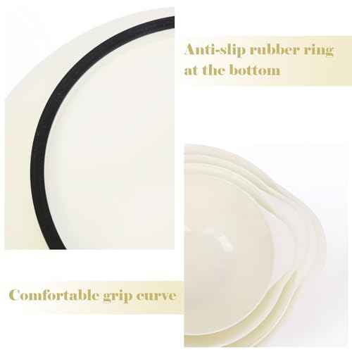 4.5 Quart Large Plastic Mixing Bowls set with Pour Spout