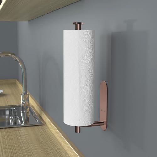 Adhesive Paper Towel Holder Under Cabinet Wall Mount for Kitchen Paper Towel