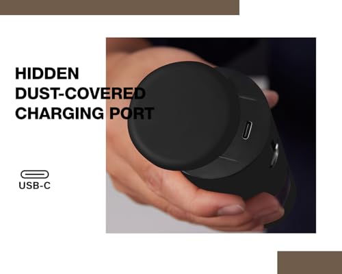 Black Stainless Steel Electric Salt and Pepper Grinder Set with Dust Cover