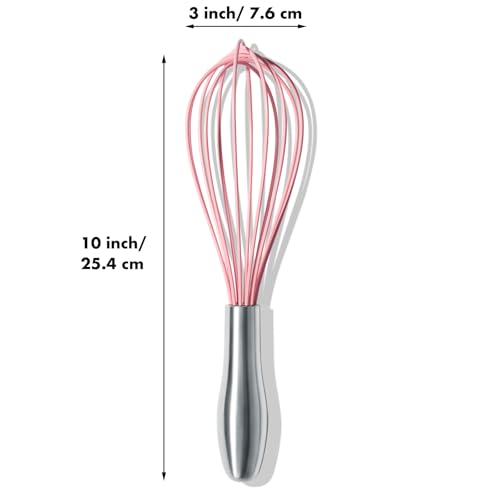 10 Inch Pink Silicone Whisk