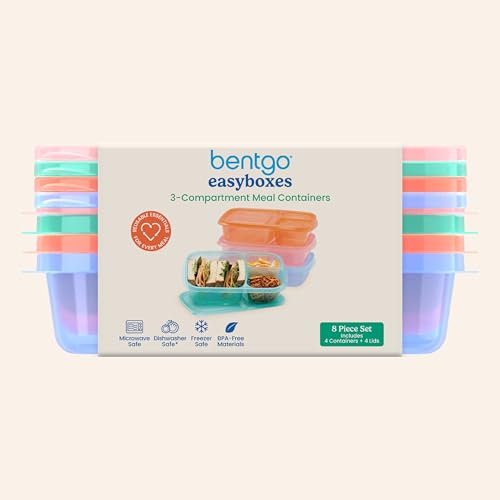 Reusable, BPA-Free, Microwave, Dishwasher & Freezer-Safe, Custom-Fit Lids, Lightweight (Pastels) (4 Count)