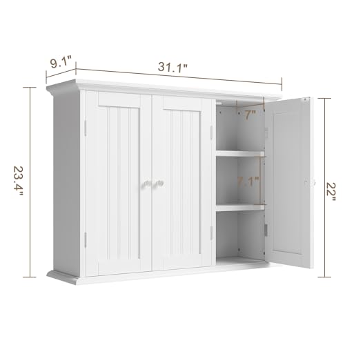 Laundry Cabinet with 3 Doors and Adjustable Shelves