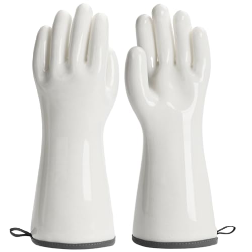 Oven Gloves Liquid Silicone Gloves Food Grade Heat Resistant Mitts with Fingers