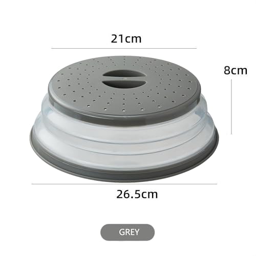 Vented Collapsible Microwave Splatter Cover for Food