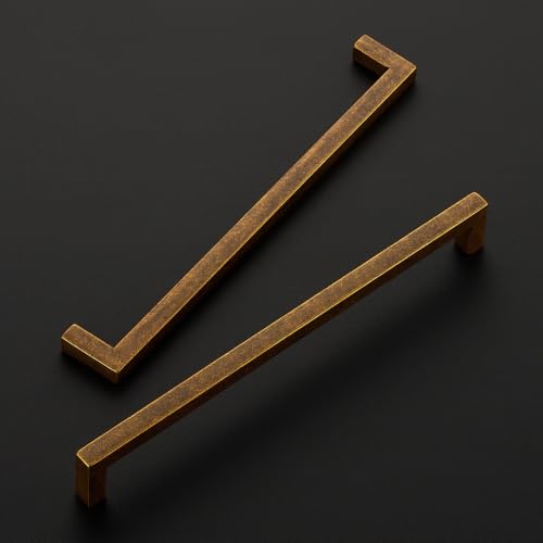 Antique Brass Cabinet Handles Solid Drawer Pulls 7 (30 Count)