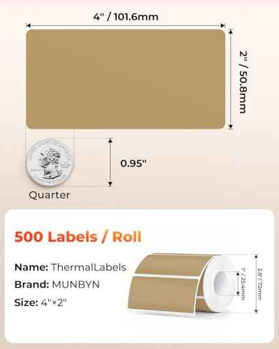 4x2 Thermal Labels (500 Count)
