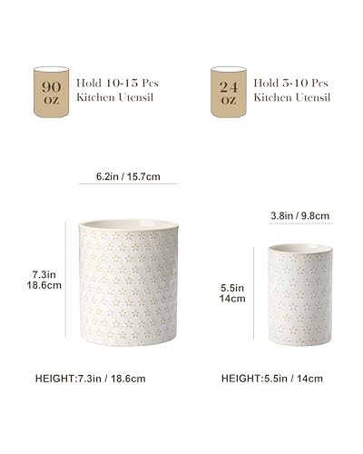 LYDIA Ceramic Utensil Holders (2 Count)