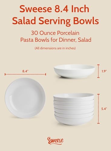 Large Salad Serving Bowls (6 Count)