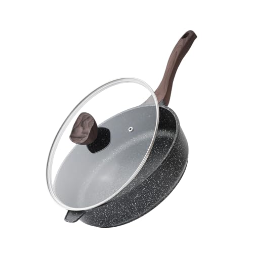 Nonstick Deep Frying Pan Skillet with Lid