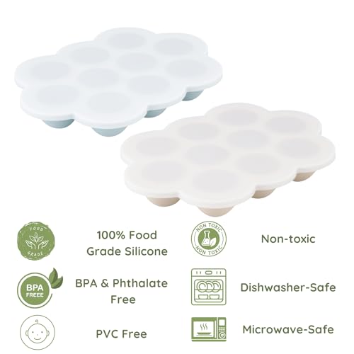 2 Pack Baby Food Freezer Tray with Lids (2 Count)