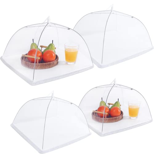 4Pcs Mesh Food Cover Tent Umbrella Pop Up Outside Outdoor Party Net
