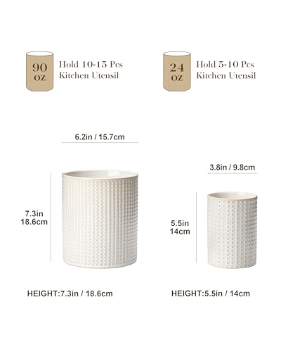 LYDIA Ceramic Utensil Holders (2 Count)