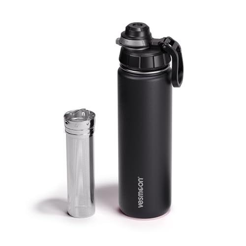 Vessence 24 Oz Stainless Steel Tea Infuser Bottle for Loose Leaf Tea