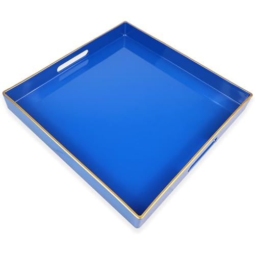 Blue Decorative Tray for Living Room