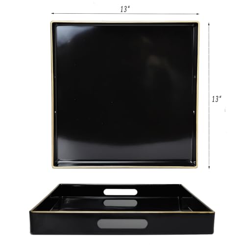 Black Decorative Tray for Living Room
