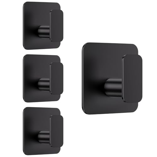 Black Hooks for Hanging Heavy Duty (4 Count)
