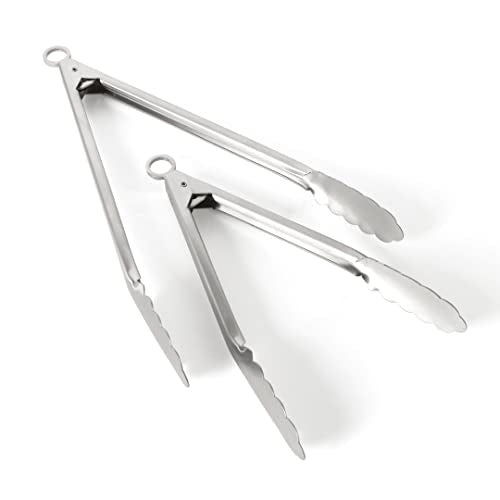 Richburn 2 Piece Stainless Steel Tongs Set