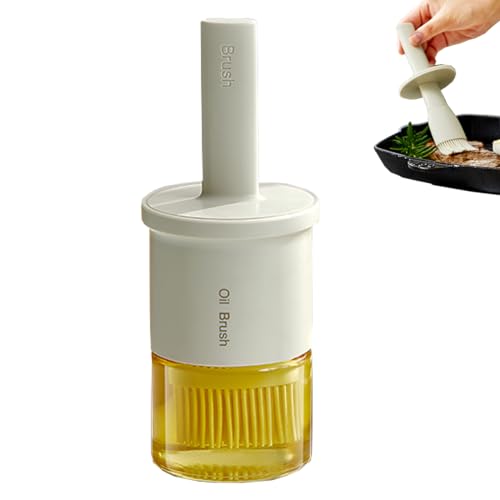 Glass Oil Dispenser with Heat Resistant Brush
