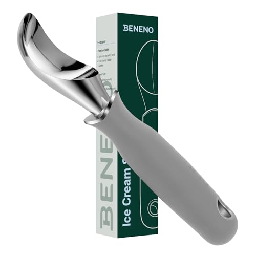 Premium Heavy Duty Ice Cream Scoop with Ergonomic Grip Handle