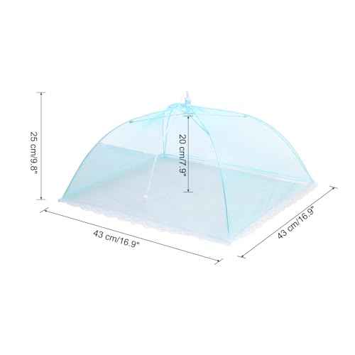 3 Pcs Large and Tall Food Covers 17" Mesh Food Covers for Outdoors Collapsible Food Protector Covers Tent for Parties Outdoor Picnics BBQs (3 Count)
