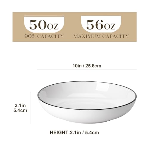 10" Large Pasta Bowls (4 Count)